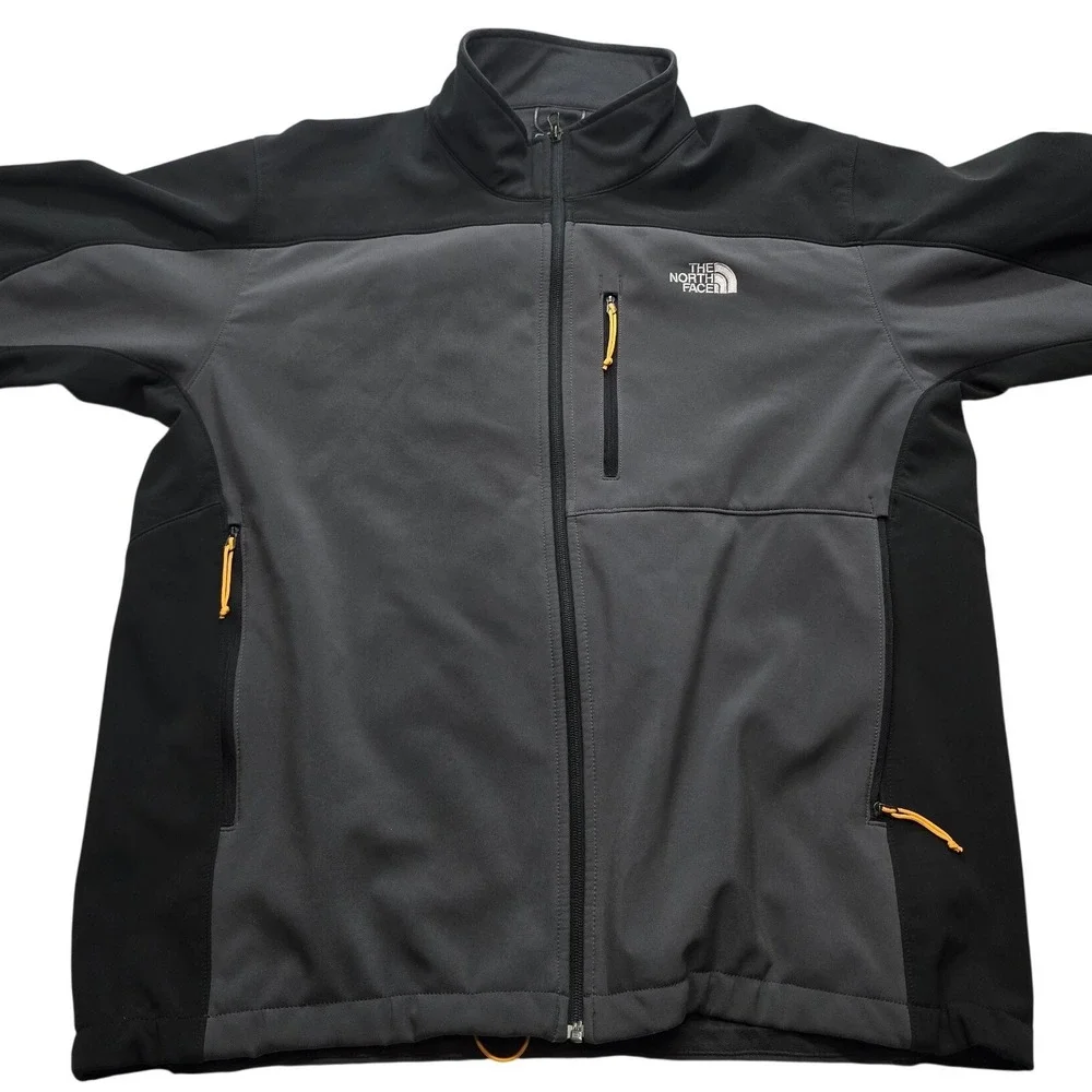 The North Face Apex Bionic Softshell Jacket Black Grey Mens XXL